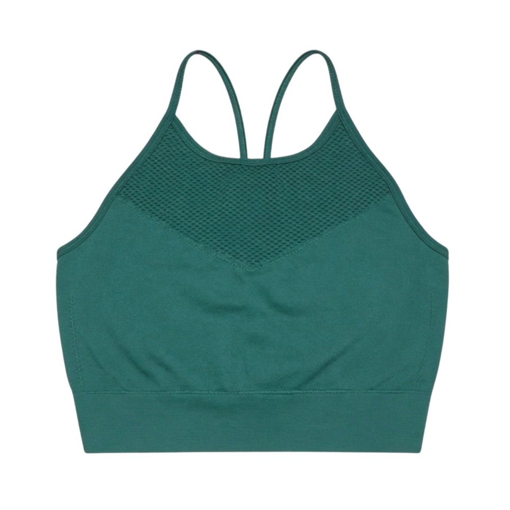 Women's Green Sports Crop Top